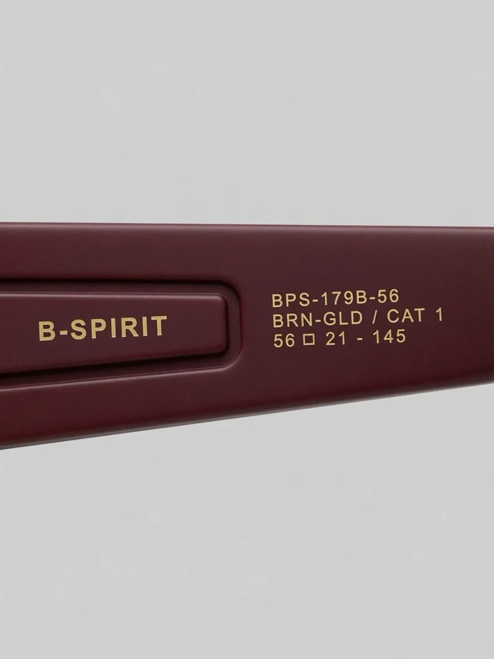 Balmain B-Spirit Sunglasses in Burgundy with Gold Details